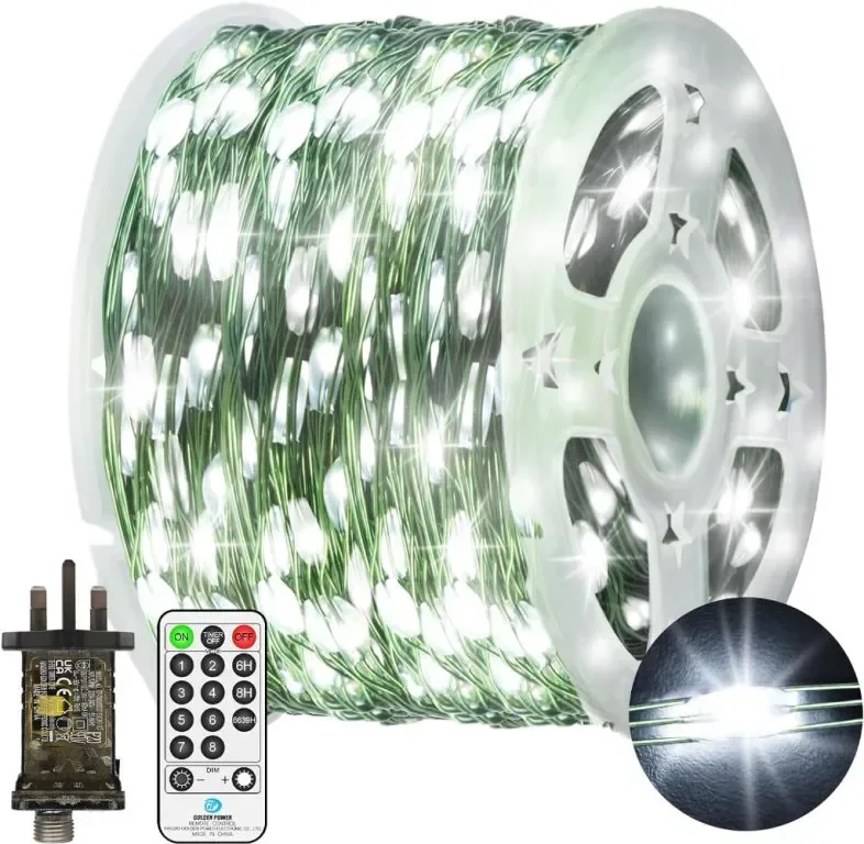 50M Приказни светлини 500 LED, 8 режима, дистанционно, таймер, IP65 — снимка 3
