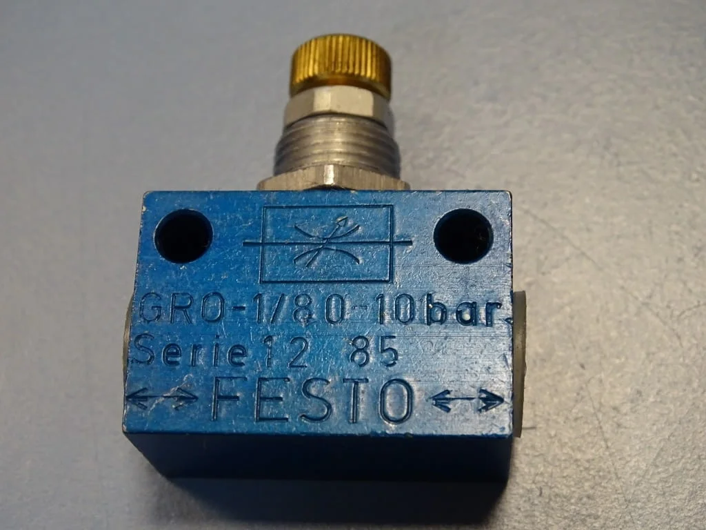 Вентил за контрол на потока Festo GRO-1/8 Flow Control Valve 0-10Bar — снимка 2