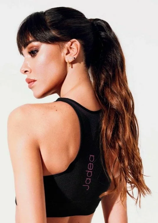 Jadea S-M, M-L, L-XL черен-розов, черен-зелен спортен сутиен без банели спортно бельо спортни сутиени — снимка 4