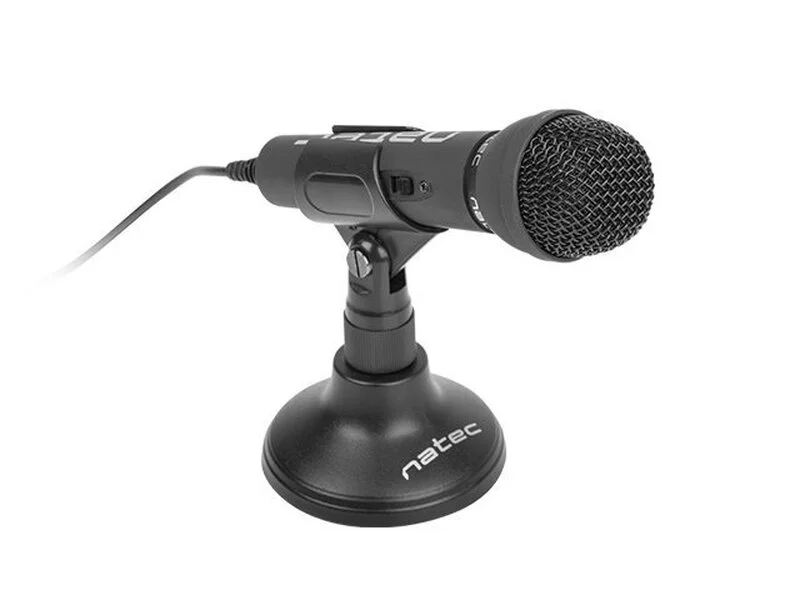 Микрофон, Natec microphone adder black — снимка 2