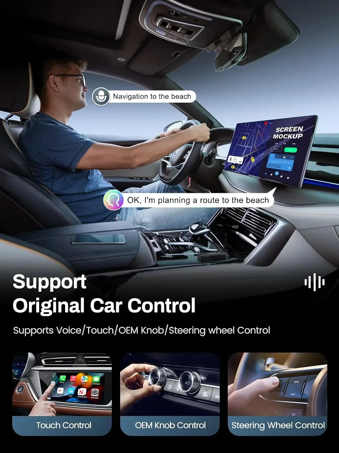 Безжичен CarPlay & Android Auto адаптер Lemorele (Wireless CarPlay Dongle) 2-в-1 — снимка 4