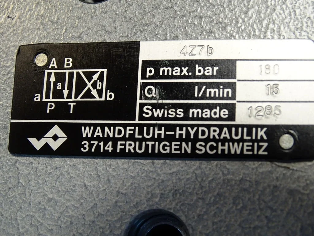 Хидравличен разпределител WANDFLUH-HYDRAULIK 4Z7b 24VDC hydraulik control valve — снимка 6