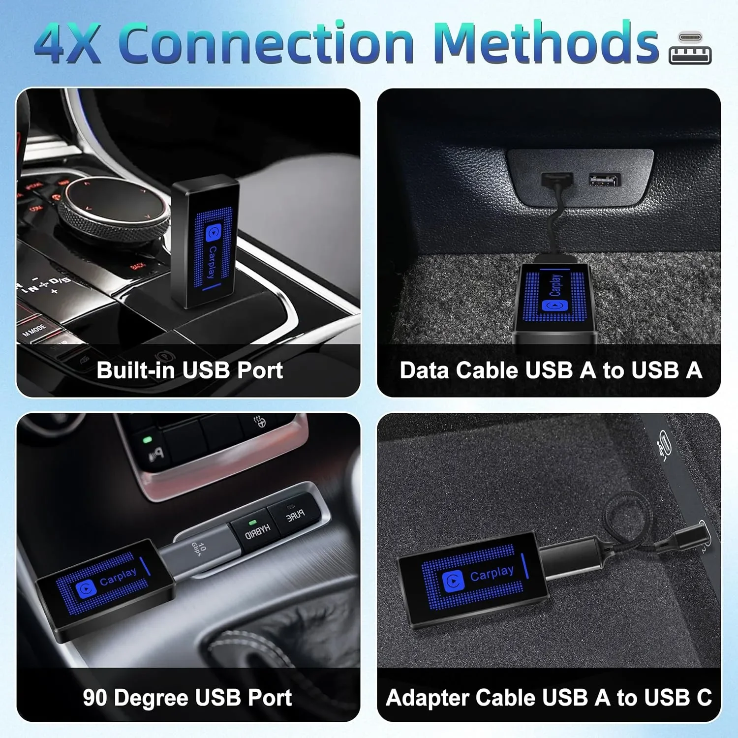 Безжичен CarPlay адаптер (USB) Plug & Play за iPhone – CarPlay/ Siri контрол, поддръжка за iOS — снимка 2
