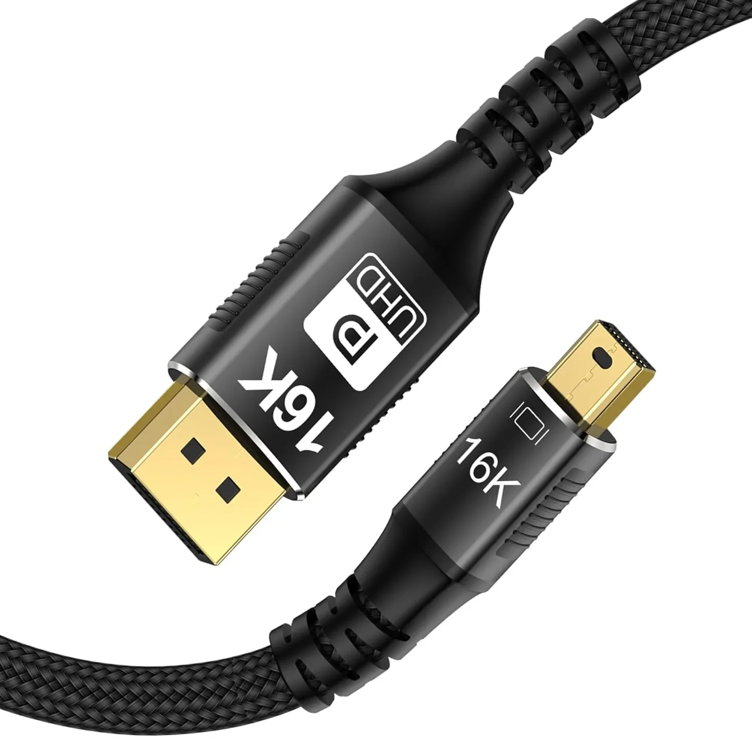 Кабел Mini DisplayPort (mDP) към DisplayPort 2.1, двупосочно предаване (DP 16K), 16K UHD, 3 м — снимка 2