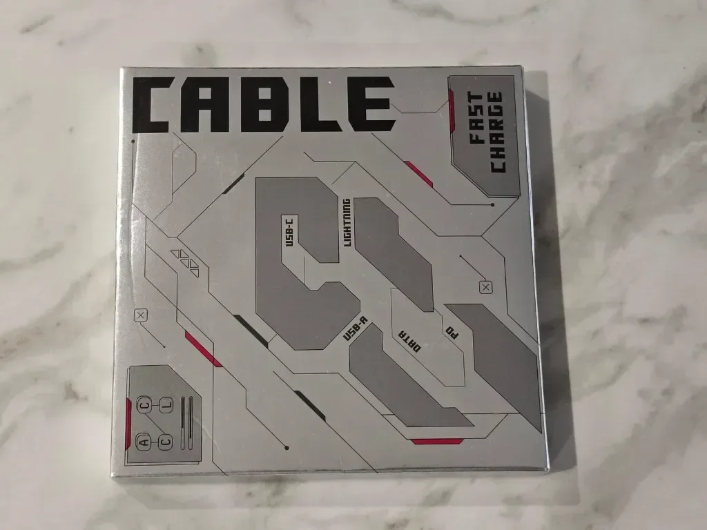 SHEZI 4 в 1 кабел за зареждане/данни с Lightning/Type C/USB A порт, 3 метра — снимка 9