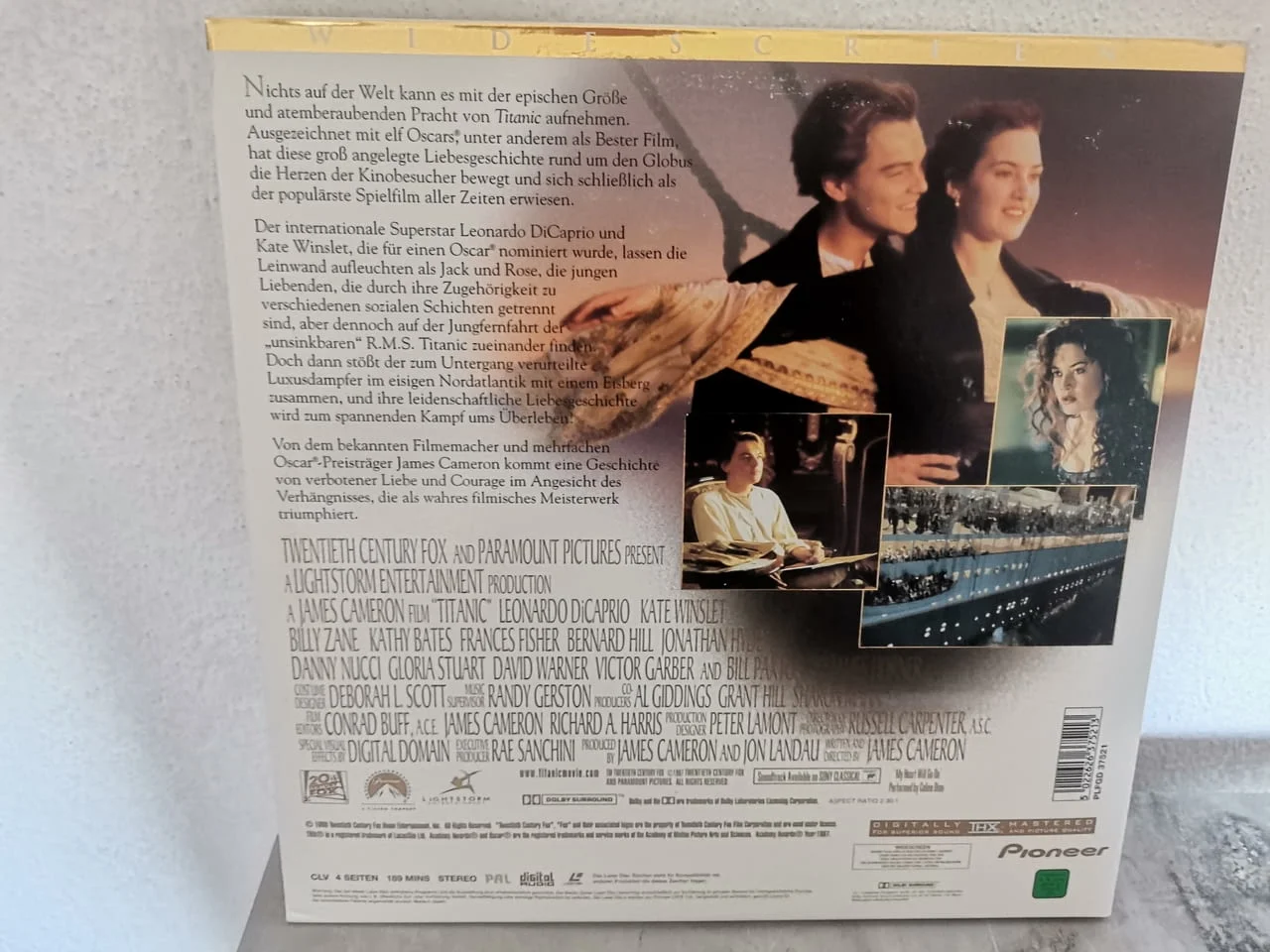 LASERDISC TITANIC Leonardo DiCaprio Kate Winslet Pioneer 2-Disc THX Edition — снимка 3