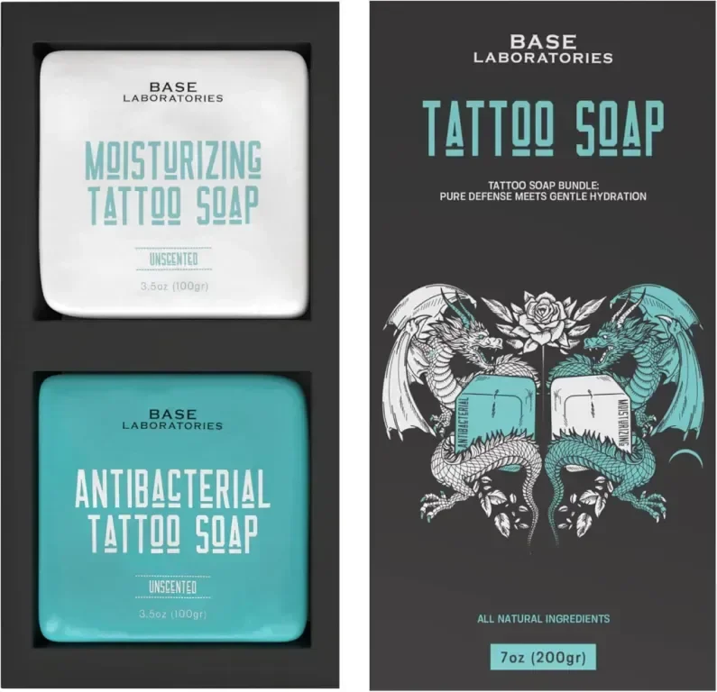 Base Laboratories Сапун за татуировки - Антибактериален и овлажняващ, 100g x 4 — снимка 5