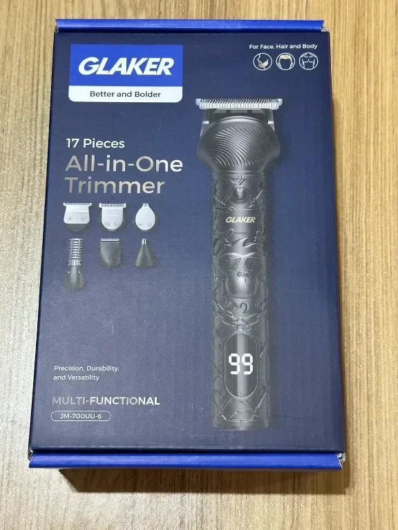 GLAKER Безжичен акумулаторен тример за мъже 6 в 1, (черен) ; (златен) — снимка 10
