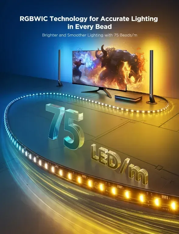 Govee HDMI 2.1 Sync Box Kit 2, AI Sync Box,светлинни ленти и подсветка — снимка 4