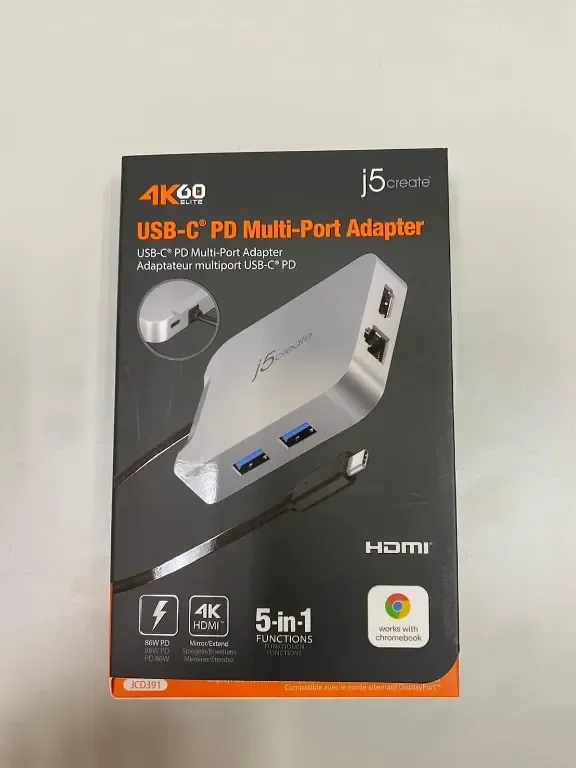j5create USB C хъб за MacBook, ChromeBook, XPS, Surface Pro (JCD391) — снимка 6