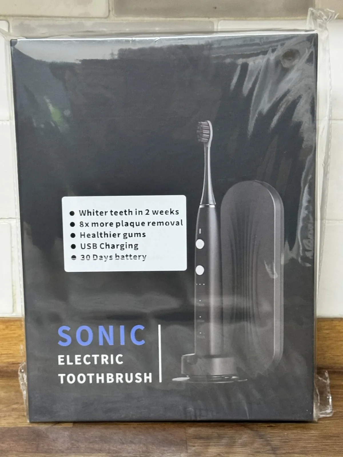 Електрическа четка за зъби (Sonic), с 3 режима за почистване, избелване и полиране, с USB заряд и калъф — снимка 9