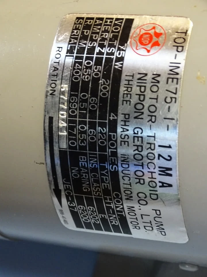 Трохоидна мотор-помпа NIPPON GEROTOR Motor-Trochoid Pump TOP-IME 75-1-12МА — снимка 6
