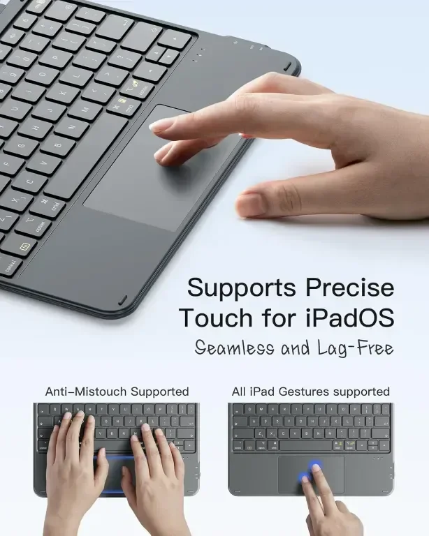 Калъф с клавиатура Inateck iPad 10th Gen 2022 10,9 инча, iPad Air 6 2024 11 инча/Air 5/4 Gen — снимка 7