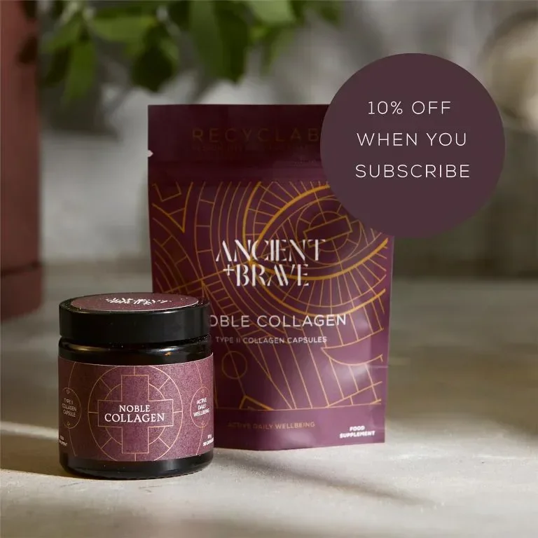 Ancient + Brave Noble Collagen - Колаген тип 2 с витамин С за здрави стави и кости, 30 капсули — снимка 4