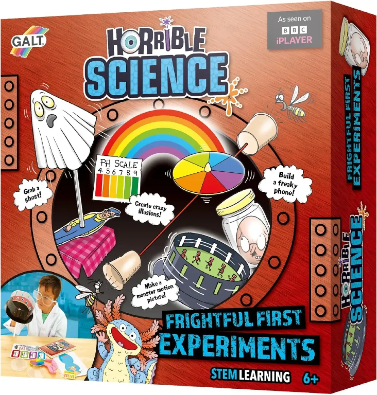 Galt Frightful First Experiments - Комплект за 18 ужасяващи научни експерименти за деца, STEM, 8+ — снимка 3