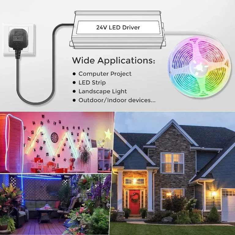 LightingWill 24V 1.66A 40W захранване IP67, външен водоустойчив, AC 240V към DC 24V трансформатор — снимка 7