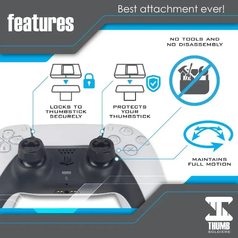 Thumb Soldiers Геймърски ръкохватки, съвместими с PS5 и Playstation 4 — снимка 2