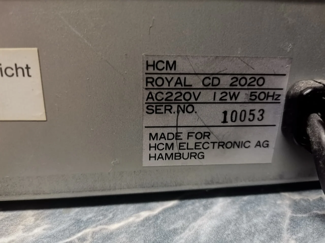 HCM Royal CD-2020 (CD Player) — снимка 6