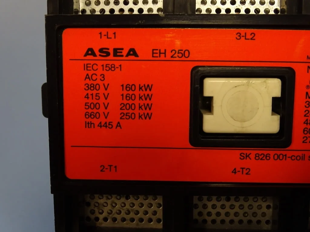 Контактор ASEA EH250 contactor 270A 600VAC coil 220V/50Hz — снимка 3