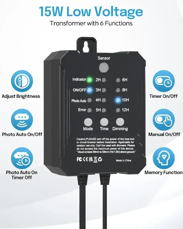 HIBOITEC LED палубни светлини за ниско напрежение с трансформатор,димируеми,2,5W 6 бр. 18 LED, IP67 — снимка 3