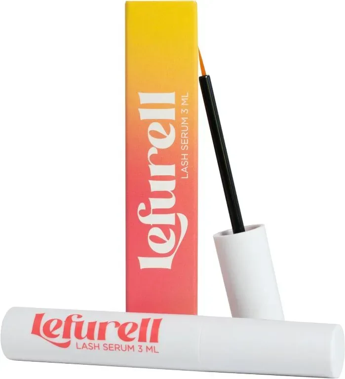 LEFURELL Eyelash Growth Серум за мигли, по-дълги, плътни и по-здрави мигли, без хормони, веган, 3 мл