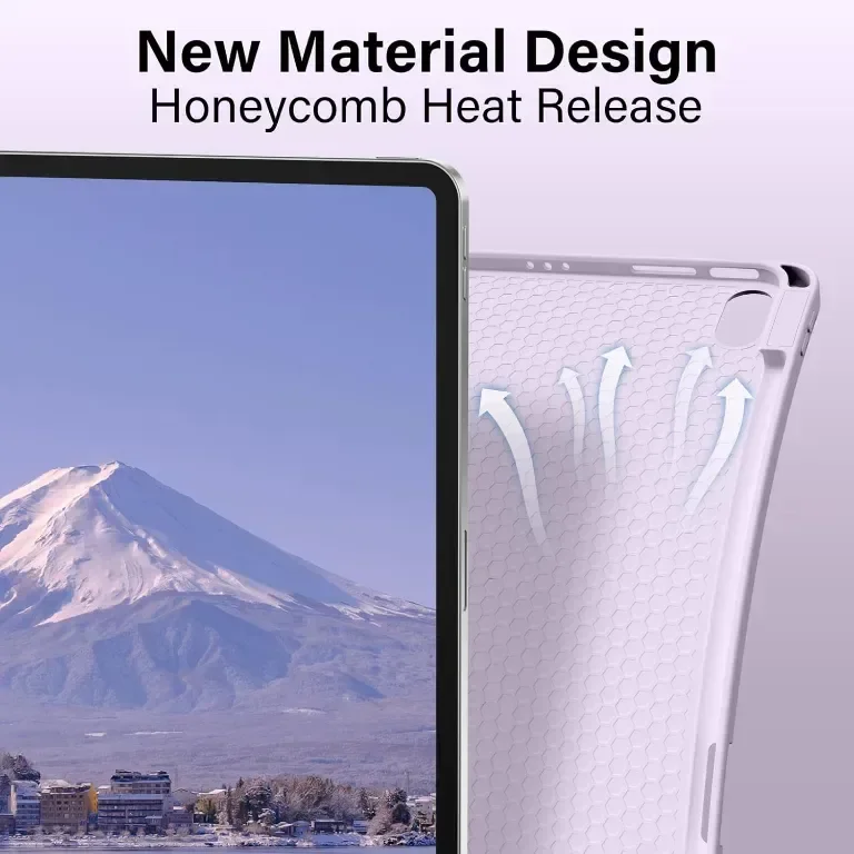 Калъф BQDIYOO с клавиатура за iPad 10-то поколение 10,9 инча, 7 цвята подсветка, лилав — снимка 3