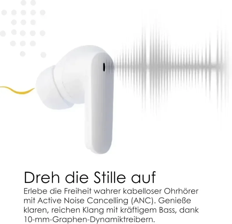 Безжични слушалки Boompods Echobuds ANC с ENC микрофони, IPX4, бели — снимка 2