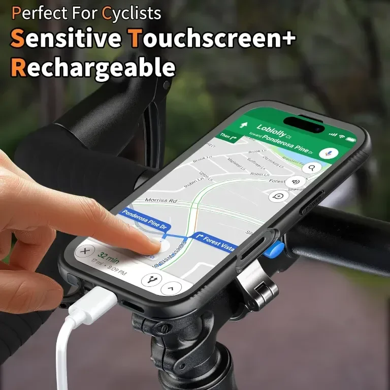 Стойка за телефон за велосипед и калъф Cozycase за iPhone 16 Pro, водоустойчиви — снимка 8