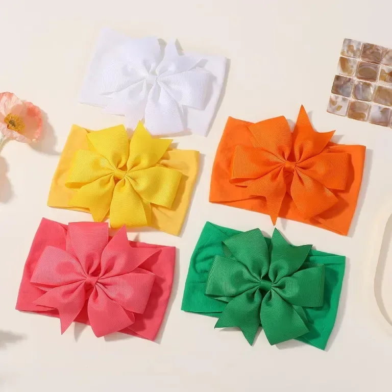 Jollybows 20 бр. Ленти за глава с панделки за бебета/малки деца, 4,5" найлонови ленти за коса — снимка 6