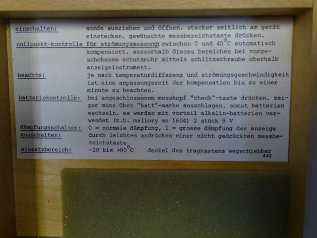 Стрелкови термометър e.schiltknecht ing.sia Termo-air I — снимка 3