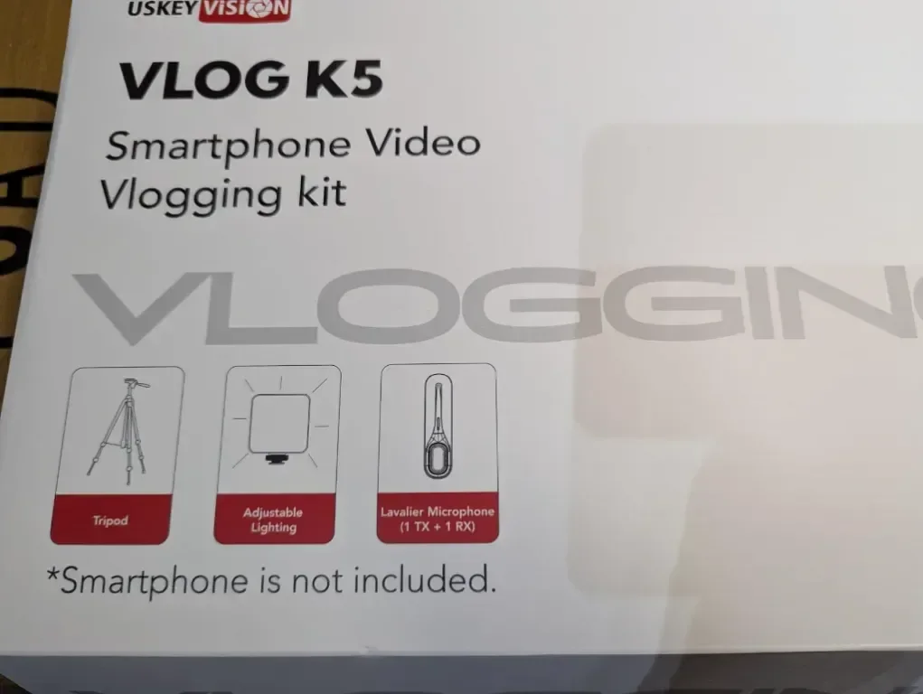 USKEYVISION комплект за Vlogging, безжичен петличен микрофон, 150 см — снимка 9