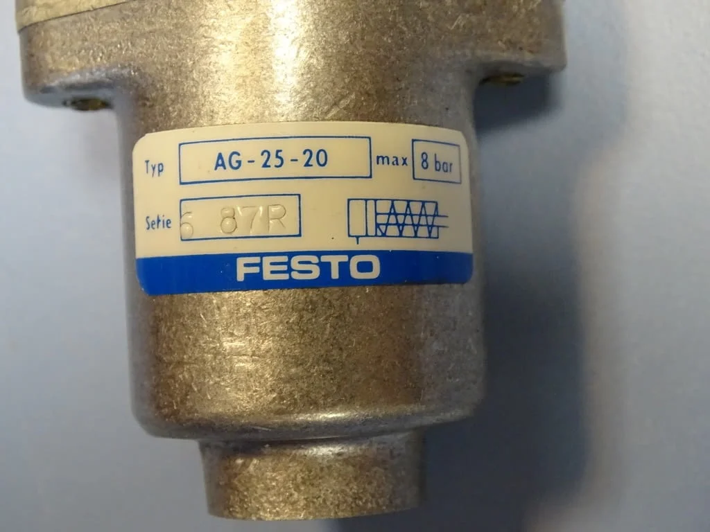 Цилиндър еднодействащ Festo AG-25-20 single acting cylinder G1/4 8Bar — снимка 3