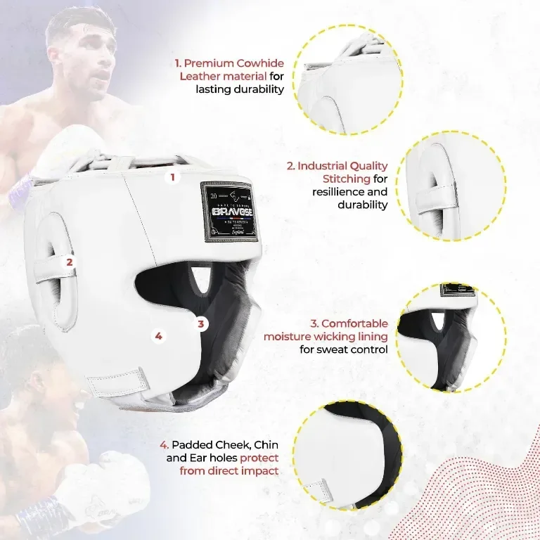 BRAVOSE Elite 2.0 Boxing Headguard Професионална шапка за бокс, тренировки, спаринг и бойни изкуства — снимка 2