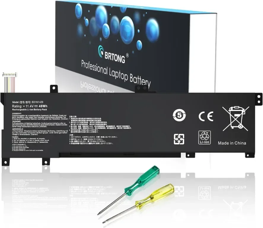 Батерия за лаптоп BRTONG B31N1429, съвместима с ASUS, 11.4v 48Wh