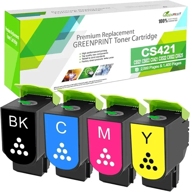 Тонер касети 4 цвята Комплект CS421 CS521 CS622 CX421 CX522 CX622 CX625 Стандартен капацитет Lexmark