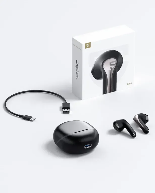 Безжични слушалки SoundPEATS Air5 Hi Res с aptx Adaptive Lossless, Bluetooth 5.4 с 6 микрофона — снимка 10