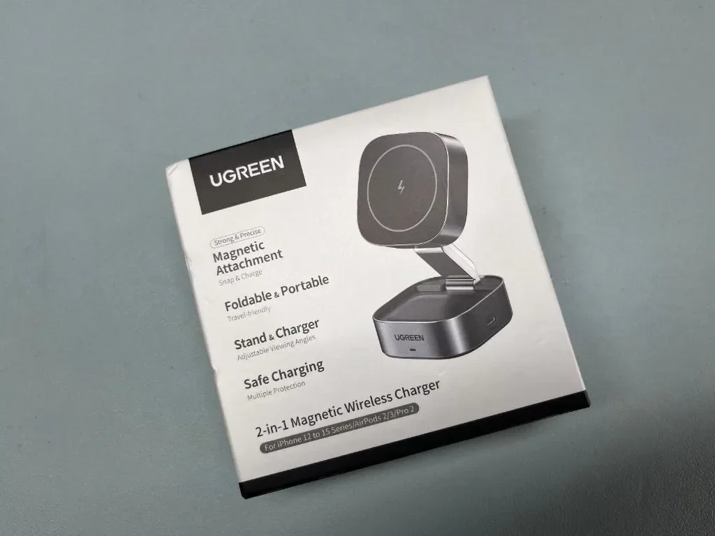 UGREEN MagSafe Charging, 2-в-1 магнитна станция за зареждане, (без адаптер) — снимка 9