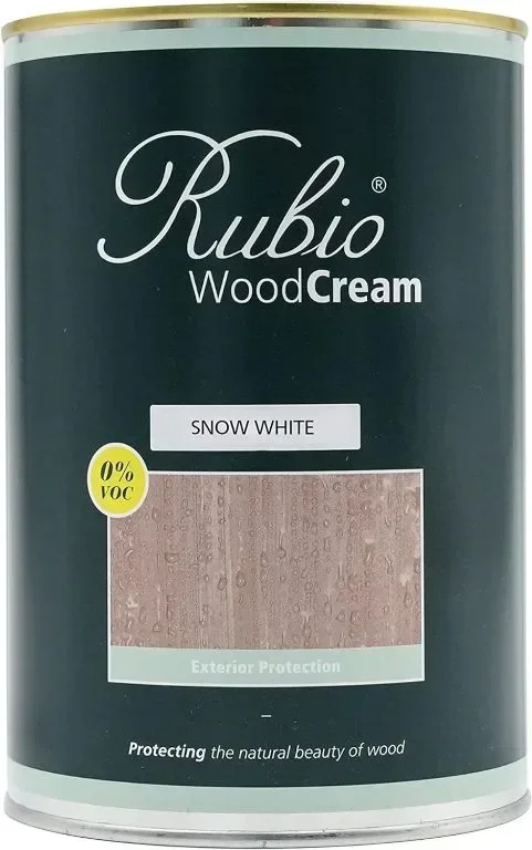 Rubio Monocoat Wood Wax Cream 15 m² - за дърво, консервант за дърво, снежно бяло, 1 литър