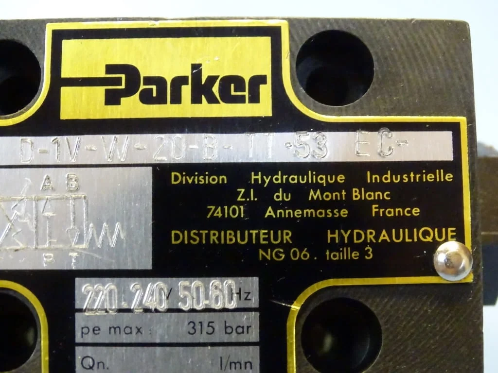 Хидравличен разпределител Parker D-1V-W-20-B-TT-53 EC directional control valve 315Bar — снимка 5
