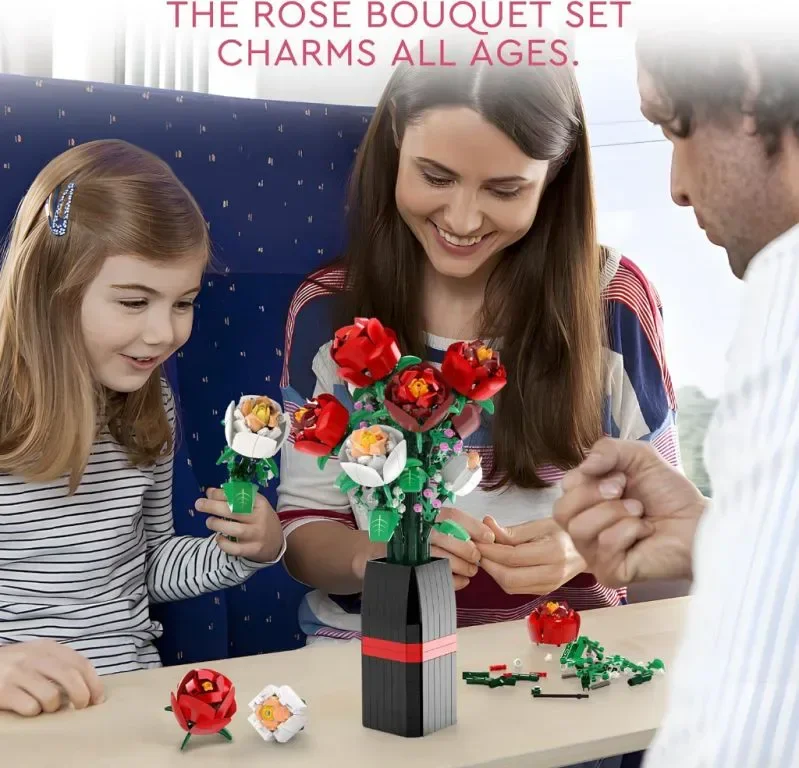 Under the Baubles Комплект за изработка 818 части на букет от изкуствени рози за декорация — снимка 2