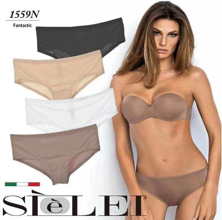 SieLei S, M, L, XL, 2XL черен, тъмнобежов, телесен, бял италиански сатениран боксер гладки боксерки Сиелей