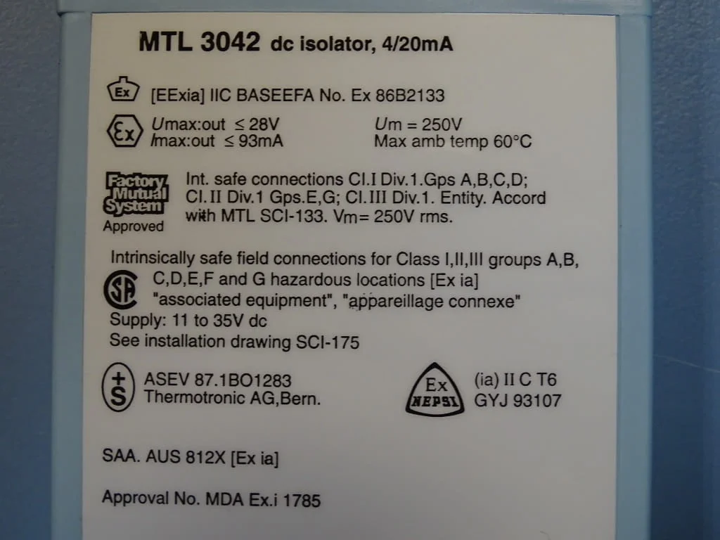 Реле MTL 3042 dc isolator 4/20mA MTL 3000 series 50mA — снимка 5