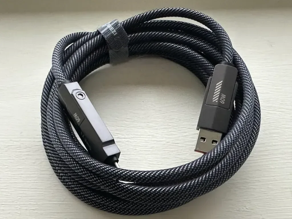 SHEZI 4 в 1 кабел за зареждане/данни с Lightning/Type C/USB A порт, 3 метра — снимка 8