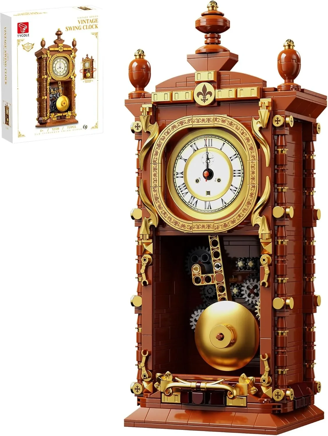 Tycool Vintage Swing Clock – комплект строителни блокчета с махало, 751 части