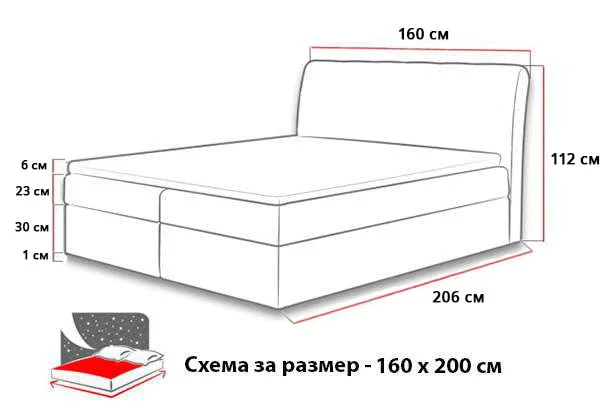 (-40%) Легло Боксспринг Бали Beige с БЕЗПЛАТНА ДОСТАВКА в цялата страна! — снимка 6