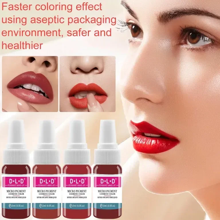 Мастило за татуировки DLD Tattoo Embroidery Lip Color Art, 14 бутилки — снимка 6