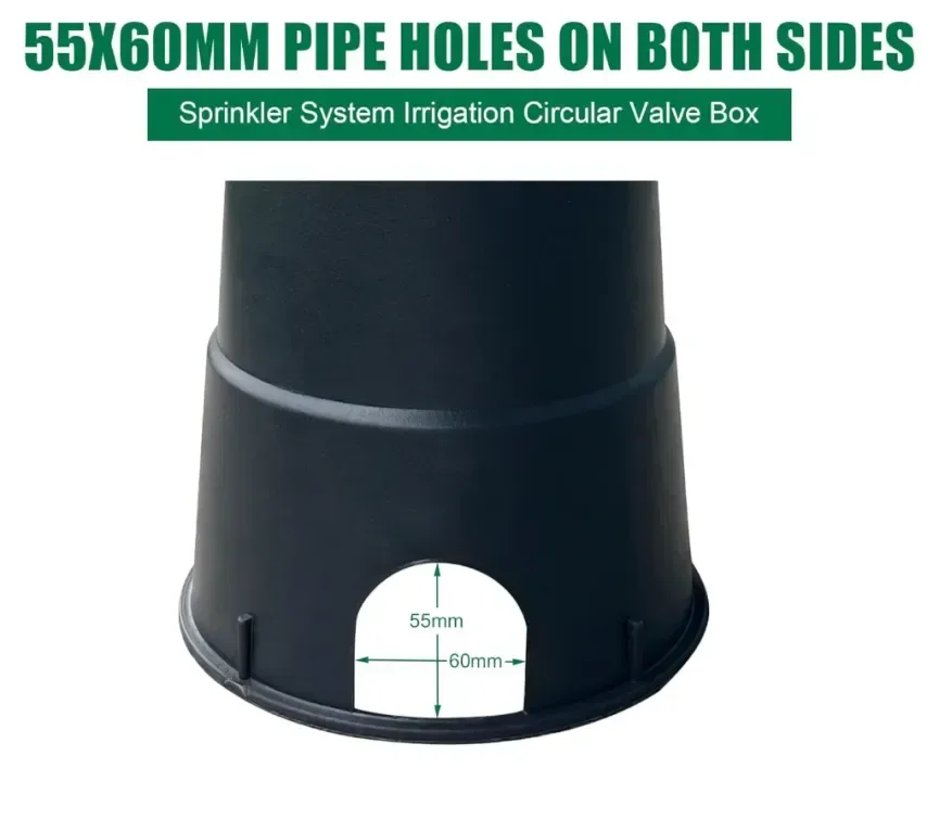 Natotela 6" кръгла вентилна кутия, 6 опаковки HDPE противоплъзгаща спринклерна клапанна кутия — снимка 5