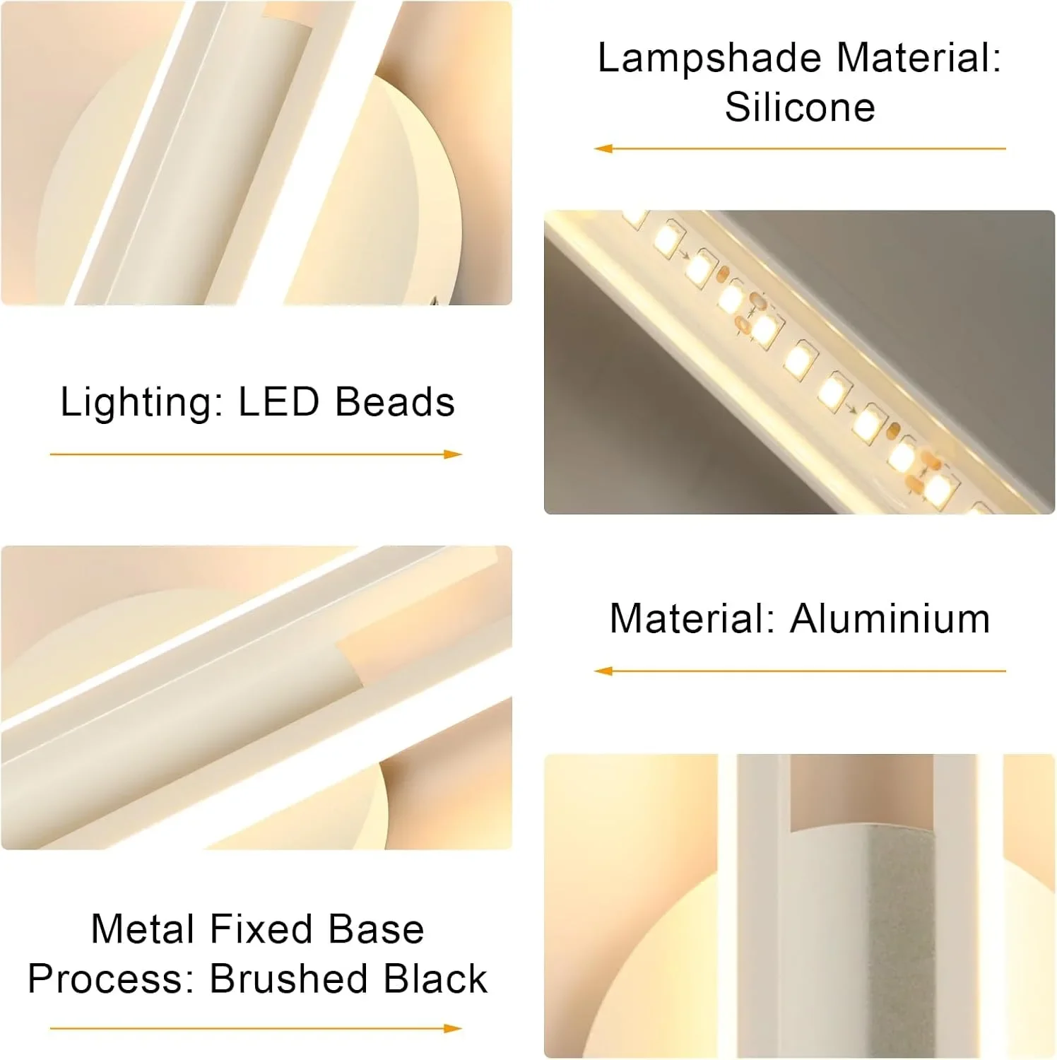LED стенна лампа 24W, 2700 lm, топла светлина 3000K, 60 см (алуминиево тяло) — снимка 7