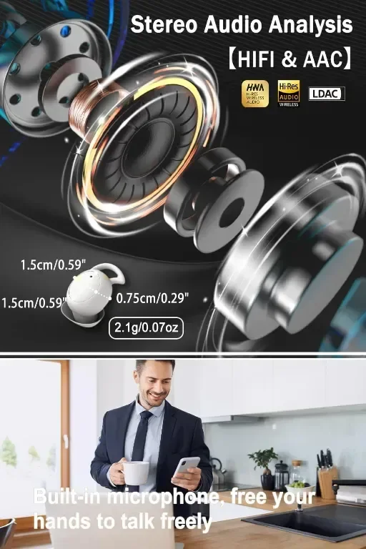 Wnqou Sleep Earbuds Шумопотискащи мини слушалки за поставяне в ушите за сън, бежово; бяло — снимка 6