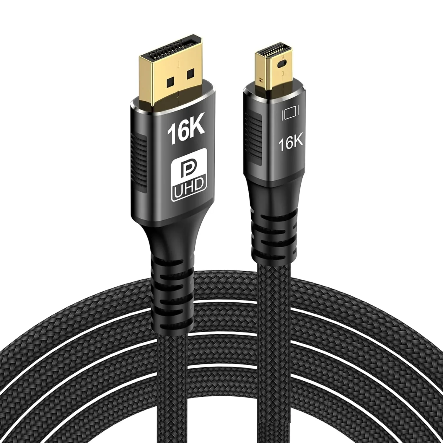 Кабел Mini DisplayPort (mDP) към DisplayPort 2.1, двупосочно предаване (DP 16K), 16K UHD, 3 м